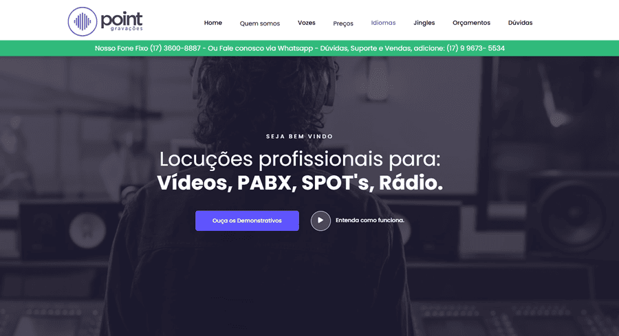 Site Principal Point Gravações